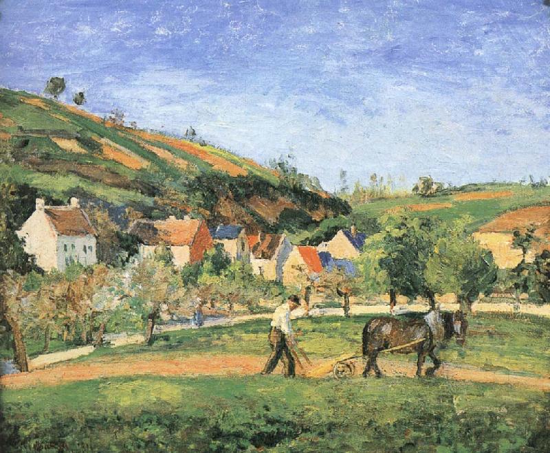 Camille Pissarro Men farming oil painting image